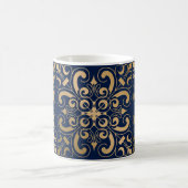 Luxuriöse Verziert Gold Navy Kaffeetasse (Mittel)