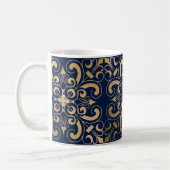 Luxuriöse Verziert Gold Navy Kaffeetasse (Links)
