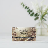 Luxuriöse Verziert Platinum Ombre Blühte Deluxe Visitenkarte (Stehend Vorderseite)