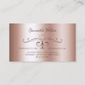 Luxuriöse Verzierte Corner Borders mit Logo Rose G Visitenkarte (Rückseite)