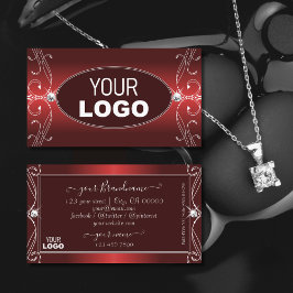 Luxuriöse Verzierte Sparkling-Diamanten mit Logo Visitenkarte