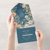 Luxuriöse Viktorianische Royal Elegance Wedding All In One Einladung (Abreißen)