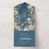 Luxuriöse Viktorianische Royal Elegance Wedding All In One Einladung (Innen Boden)