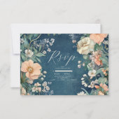 Luxuriöse Viktorianische Royal Elegance Wedding RSVP Karte (Vorderseite)