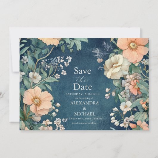 Luxuriöse Viktorianische Royal Elegance Wedding Save The Date (Vorderseite)