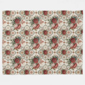 Luxuriöse Vintag Blanket Klassische Rose Muster Fleecedecke (Vorderseite (Horizontal))