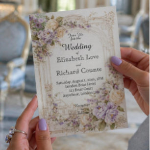 Luxuriöse Vintage-Blumen-Hochzeit im englischen St Einladung