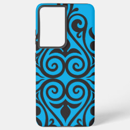 Luxuriöse Vintage-Blumenrahmen-Dekorationskunst Samsung Galaxy Hülle