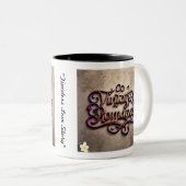 "Luxuriöse Vintage Liebe" Zweifarbige Tasse (VorderseiteRechts)