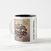 "Luxuriöse Vintage Liebe" Zweifarbige Tasse (Vorderseite Links)