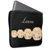 Luxuriöse Vintage Rose personalisiert Laptopschutzhülle (Vorne Rechts)