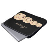 Luxuriöse Vintage Rose personalisiert Laptopschutzhülle (Vorne Knopf)