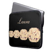 Luxuriöse Vintage Rose personalisiert Laptopschutzhülle (Vorderseite Links)