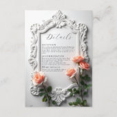 Luxuriöse Vintage Verzierte Blumenrahmen Details Begleitkarte (Vorderseite)