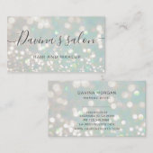 luxuriöse Visitenkarte in beige Pastellglas (Vorne/Hinten)