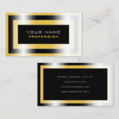 Luxuriöse Visitenkarte mit Metallic-Rahmen (Vorne/Hinten)