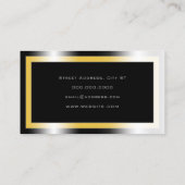 Luxuriöse Visitenkarte mit Metallic-Rahmen (Rückseite)