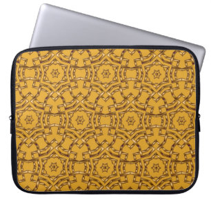 Luxuriöse Visitenkarte und goldenes Dekor. Geometr Laptopschutzhülle
