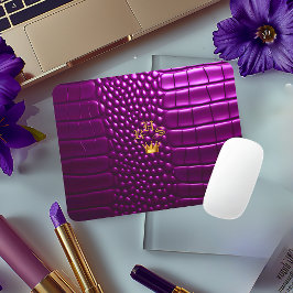 Luxuriöse Vivid Lila Imitate Crocodile Mit Monogra Mousepad