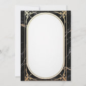 Luxuriöse Vorlage mit schwarz-weißem Marmor (Rückseite)