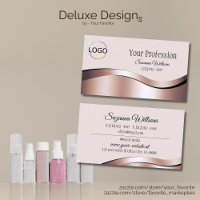 Luxuriöse Wave Rose Gold-Dekoration mit Branding-L