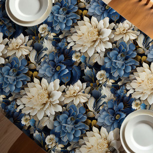 Luxuriöse weiße Elfenbein-Blumen-Tischdecke Tischdecke