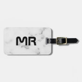 Luxuriöse, weiße Marmorstruktur Gepäckanhänger (Vorderseite horizontal)