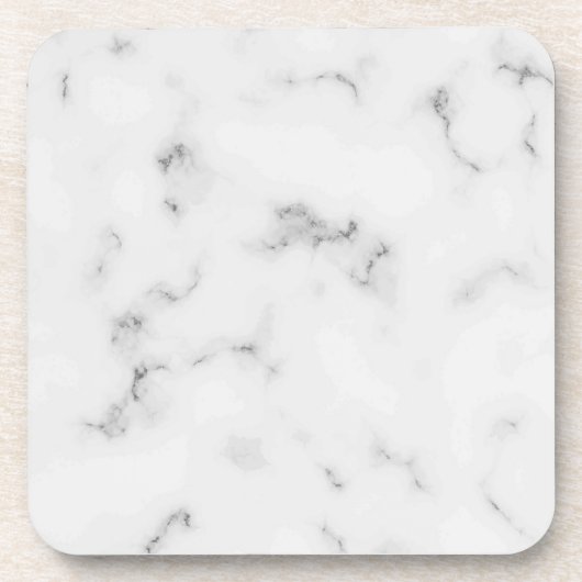 Luxuriöse, weiße Marmorstruktur Getränkeuntersetzer (Vorderseite)