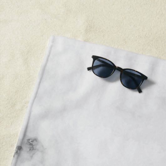 Luxuriöse, weiße Marmorstruktur Strandtuch (Beispiel)