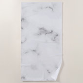 Luxuriöse, weiße Marmorstruktur Strandtuch (Vorderseite)