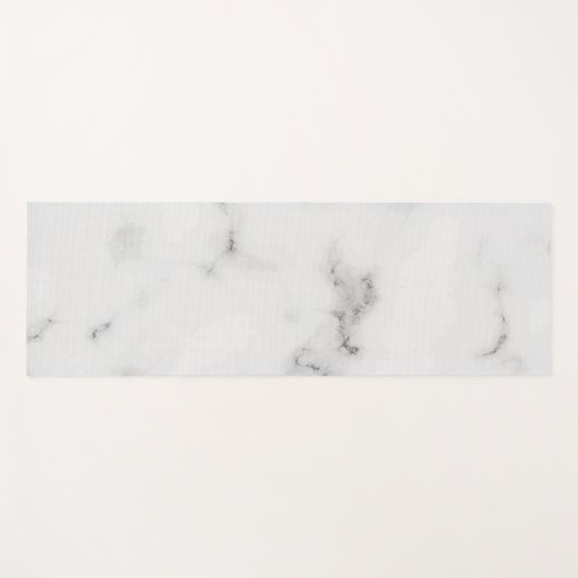 Luxuriöse, weiße Marmorstruktur Yogamatte (Vorderseite (Horizontal))