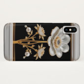 Luxuriöse White Blume Case-Mate iPhone Hülle (Rückseite (Horizontal))