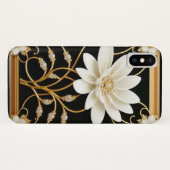 Luxuriöse White Blume Case-Mate iPhone Hülle (Rückseite (Horizontal))