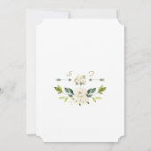 Luxuriöse White Blume Gold Erste Heilige Kommune Einladung (Rückseite)