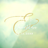 Luxuriöse White & Gold Minimal Klasse Maßgeschneid Fensteraufkleber (Blatt 3)