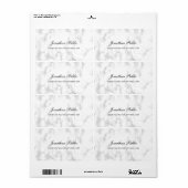 Luxuriöse White Marble Script Moderne Lieferadress (Vorne)