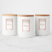 Luxuriöse White Product Packaging Labels Rose Gold Lebensmitteletikett (Flaschen)