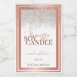 Luxuriöse White Product Packaging Labels Rose Gold Lebensmitteletikett