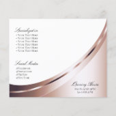 Luxuriöse White Rose Gold Dekoration Business Werb Flyer (Hinten)
