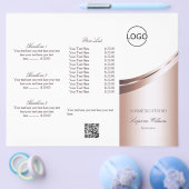 Luxuriöse White Rose Gold Dekoration mit Logo und Flyer (Einzeln)