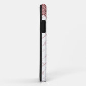 Luxuriöse White Rose Gold Glitzer Tropfen Script N Case-Mate iPhone Hülle (Hinten/Rechts)