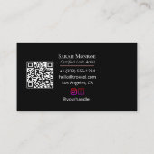 Luxuriöse Wimpern-Design mit QR-Code Visitenkarte (Rückseite)