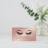 Luxuriöse Wimpern-Design mit QR-Code Visitenkarte (Stehend Vorderseite)