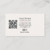Luxuriöse Wimpern-Design mit QR-Code Visitenkarte (Rückseite)