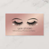 Luxuriöse Wimpern-Design mit QR-Code Visitenkarte (Vorderseite)