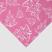 Luxuriöse Winterrosa und weiße Weihnachtsbaumen Seidenpapier (Detail)