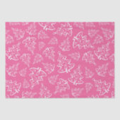 Luxuriöse Winterrosa und weiße Weihnachtsbaumen Seidenpapier (Vorderseite)