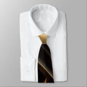 Luxuriöse Wirbel in Schwarz und Gold Krawatte (Gebunden)