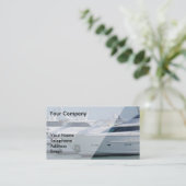 Luxuriöse Yachten werden im Hafen ausgerichtet Visitenkarte (Stehend Vorderseite)