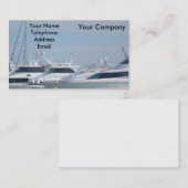 Luxuriöse Yachten werden im Hafen ausgerichtet Visitenkarte (Vorne/Hinten)